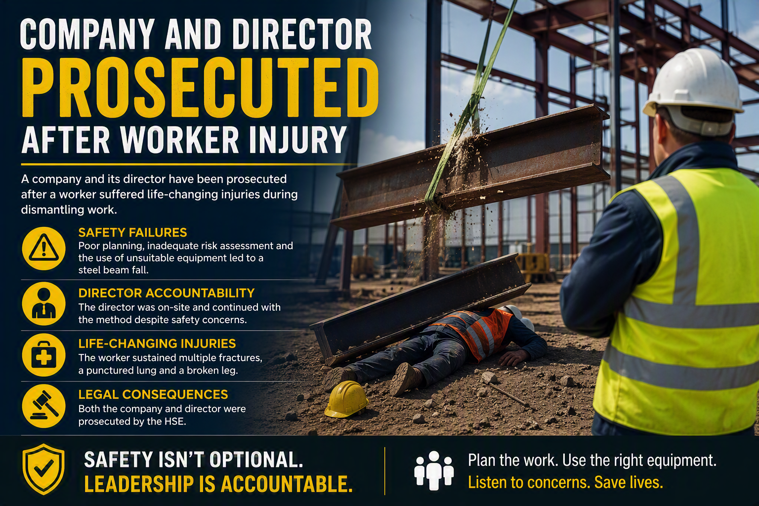 Company and director prosecuted after worker injury